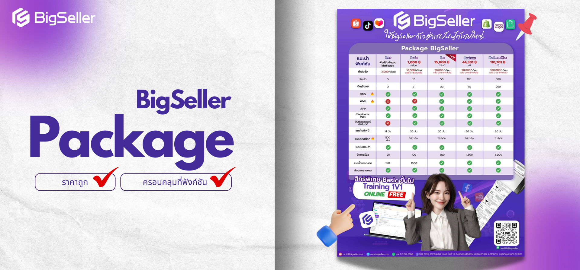 เลือกแพ็กเกจ BigSeller แบบไหนก็คุ้ม! ฟังก์ชันครบ ตอบโจทย์ทุกธุรกิจ