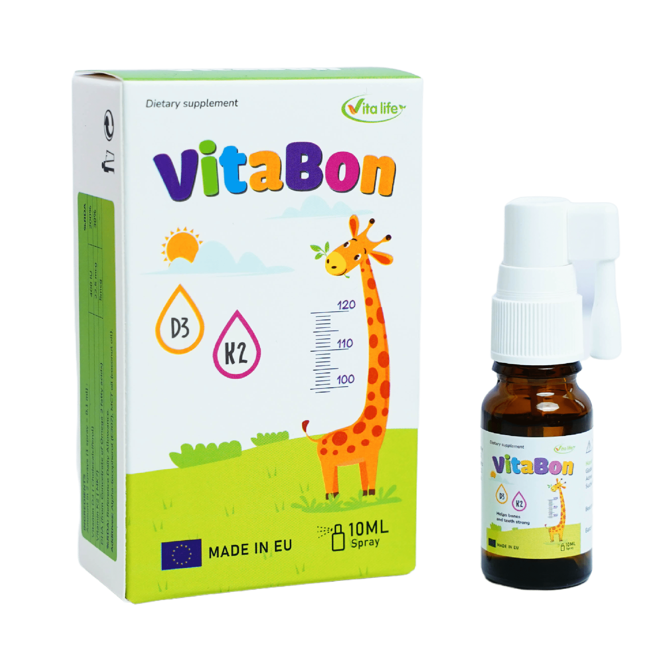 Vitamin VITABON D3 K2 + DHA dạng Xịt, Giúp tăng chiều cao, Bổ Sung Canxi, Giúp xương chắc khoẻ - Nhập khẩu Ba Lan:5645