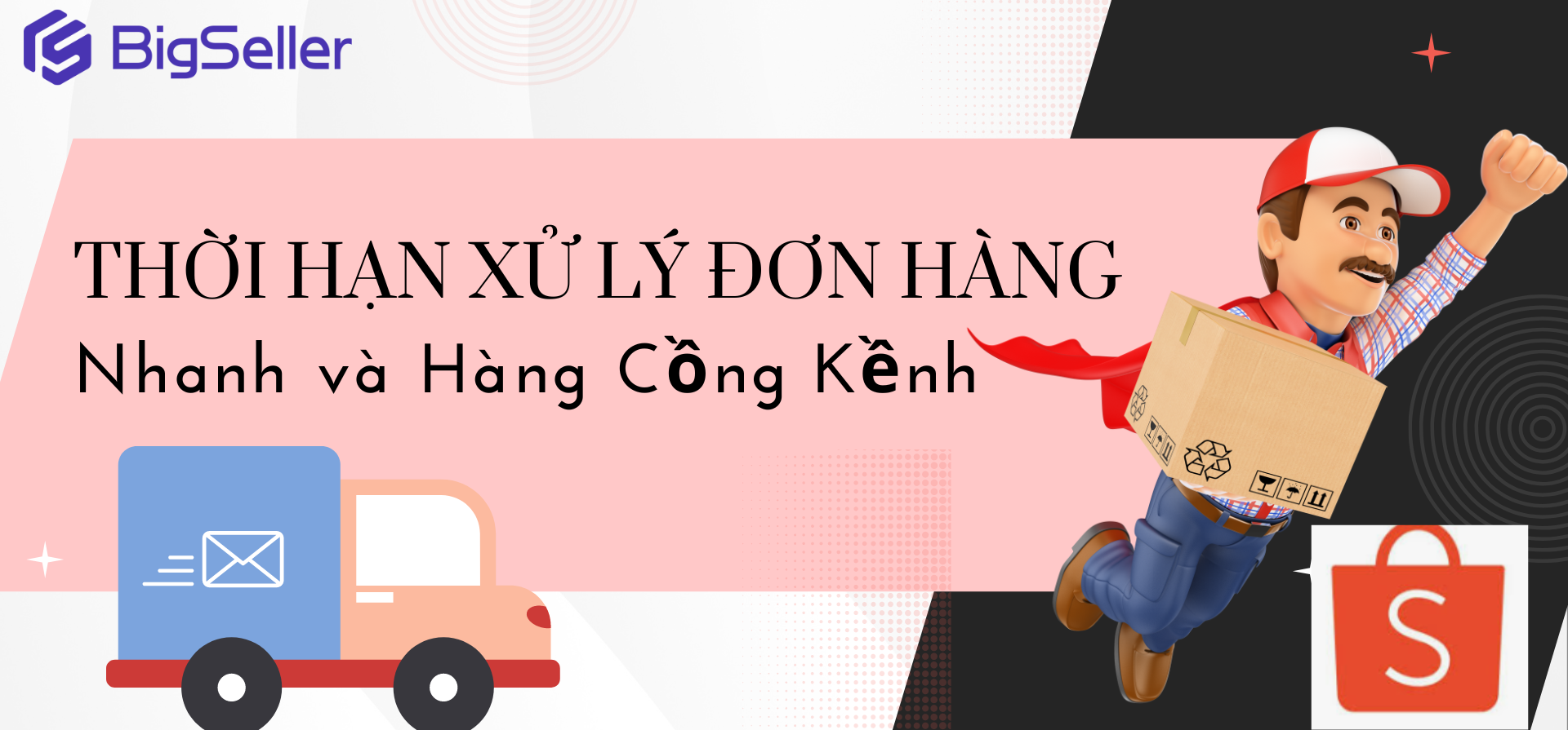 Thời gian xử lý đơn hàng của phương thức vận chuyển Nhanh và Hàng Cồng Kềnh