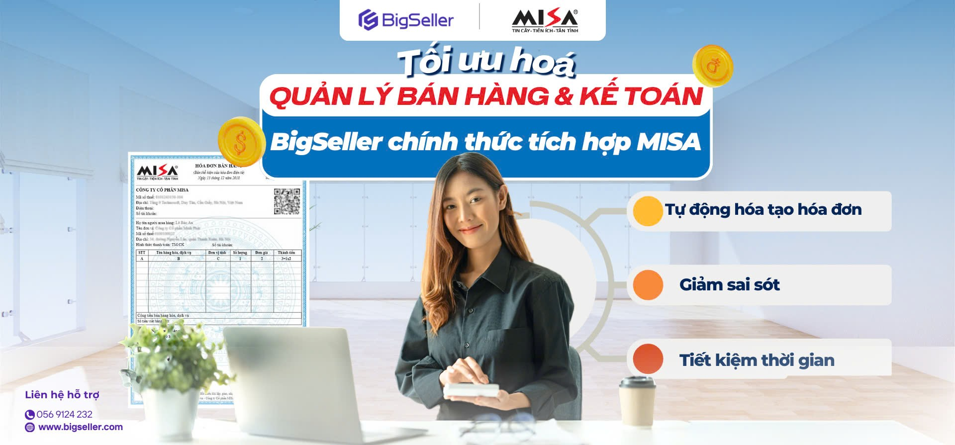 BigSeller tích hợp MiSa xuất hóa đơn điện tử chuẩn nghị định 702025NĐCP