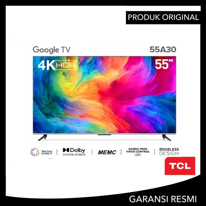 TCL LED UHD 55A20 SMART ANDROID TV 4K 55 INCHI ANDROID 11 DIGITAL TV - 55 INCHI