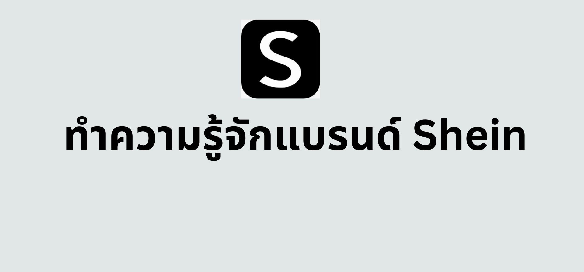 ทำความรู้จักแบรนด์ Shein