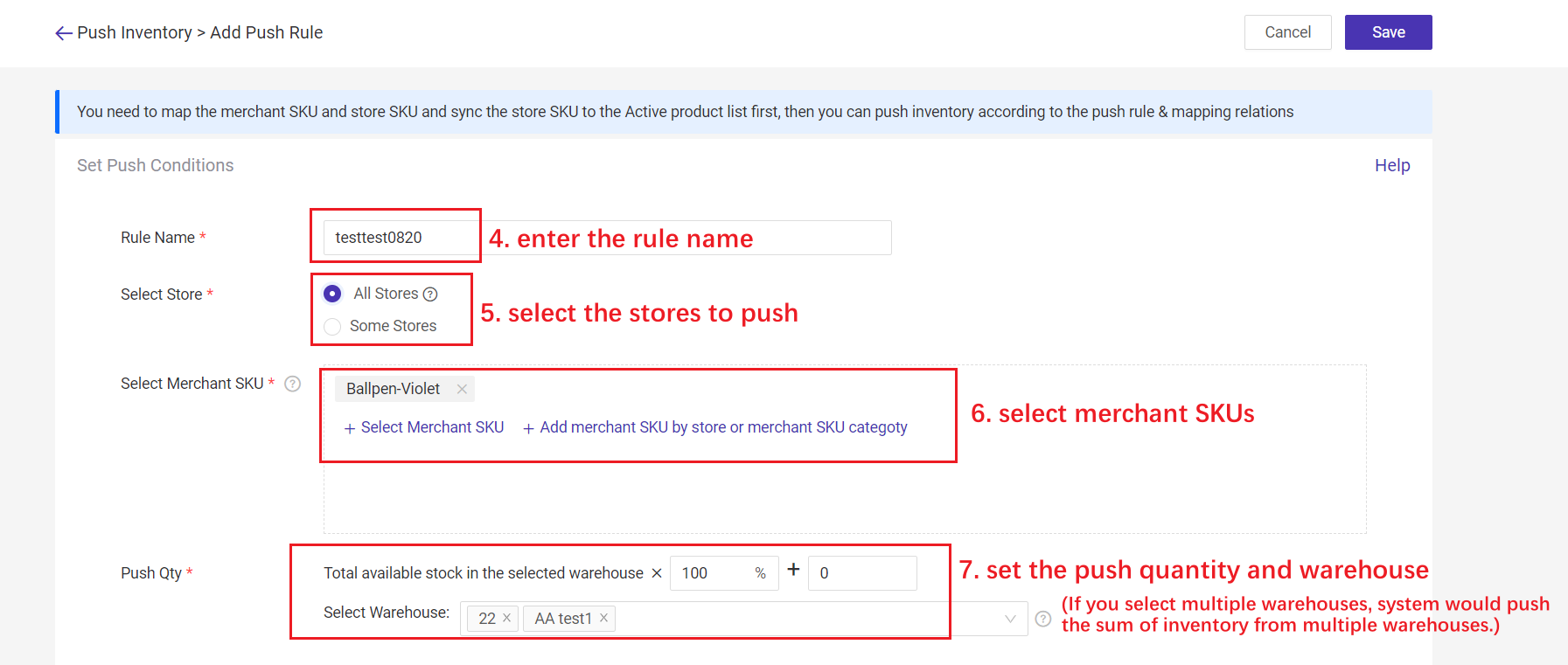 peraturan push Push Rule untuk tolak inventori, sync stok dengan daftar BigSeller secara percuma, erp percuma free, malaysia, kedai online, shopee, lazada, tiktokshop, sistem erp, erp, boost sales, ecommerce, bigseller, erp percuma senang mudah, easy free erp, shopee store, kedai shopee, online business