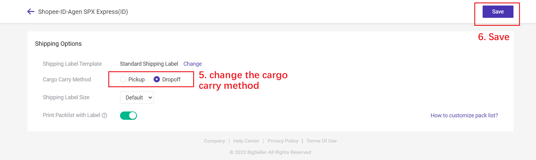 change cargo carry method, menukar kaedah bawa kargo Pickup and Dropoff untuk pesanan, daftar BigSeller secara percuma, erp percuma free, malaysia, kedai online, shopee, lazada, tiktokshop, sistem erp, erp, boost sales, ecommerce, bigseller, erp percuma senang mudah, easy free erp, shopee store, kedai shopee, online business