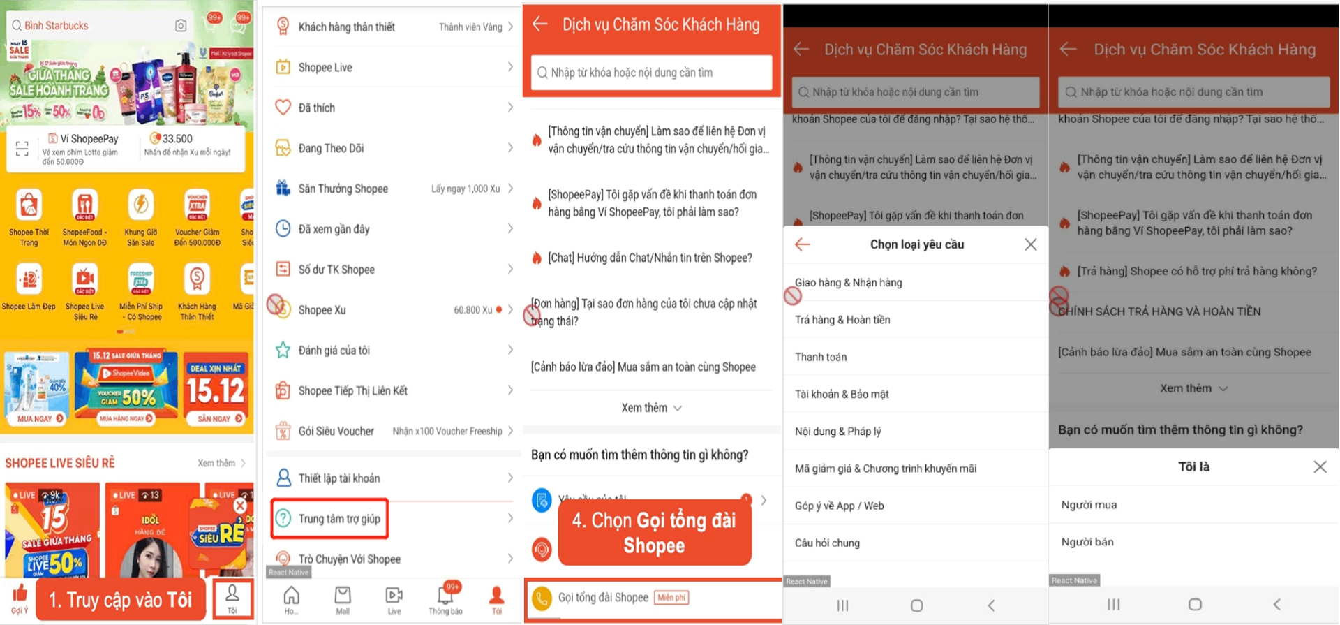 liên hệ tổng đài shopee