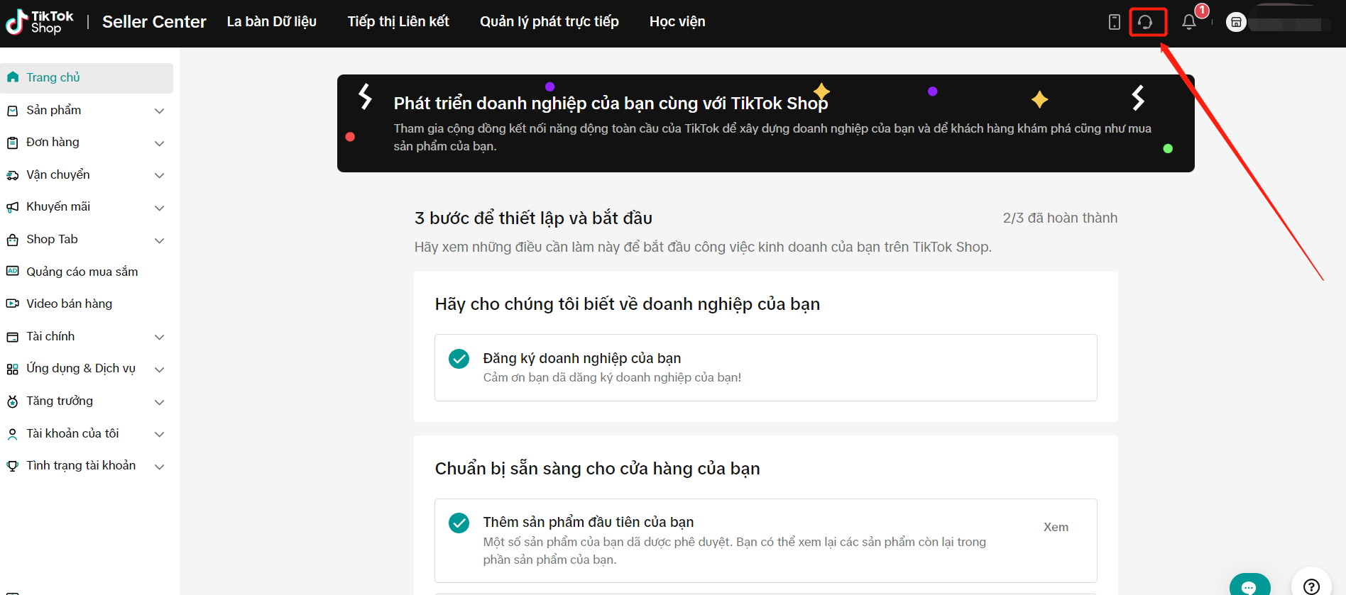  khôi phục tài khoản TikTok Shop