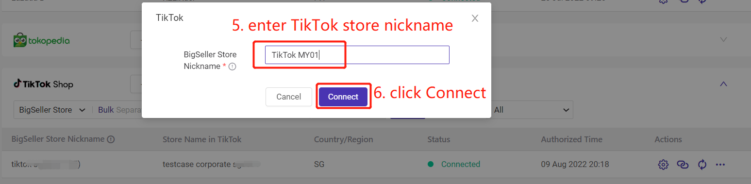 connect kedai tiktok tiktokshop dalam erp percuma senang mudah, easy free erp, tiktok store, kedai shopee, lazada, tiktokshop, ecommerce, online business, bisnes online, bigseller, system