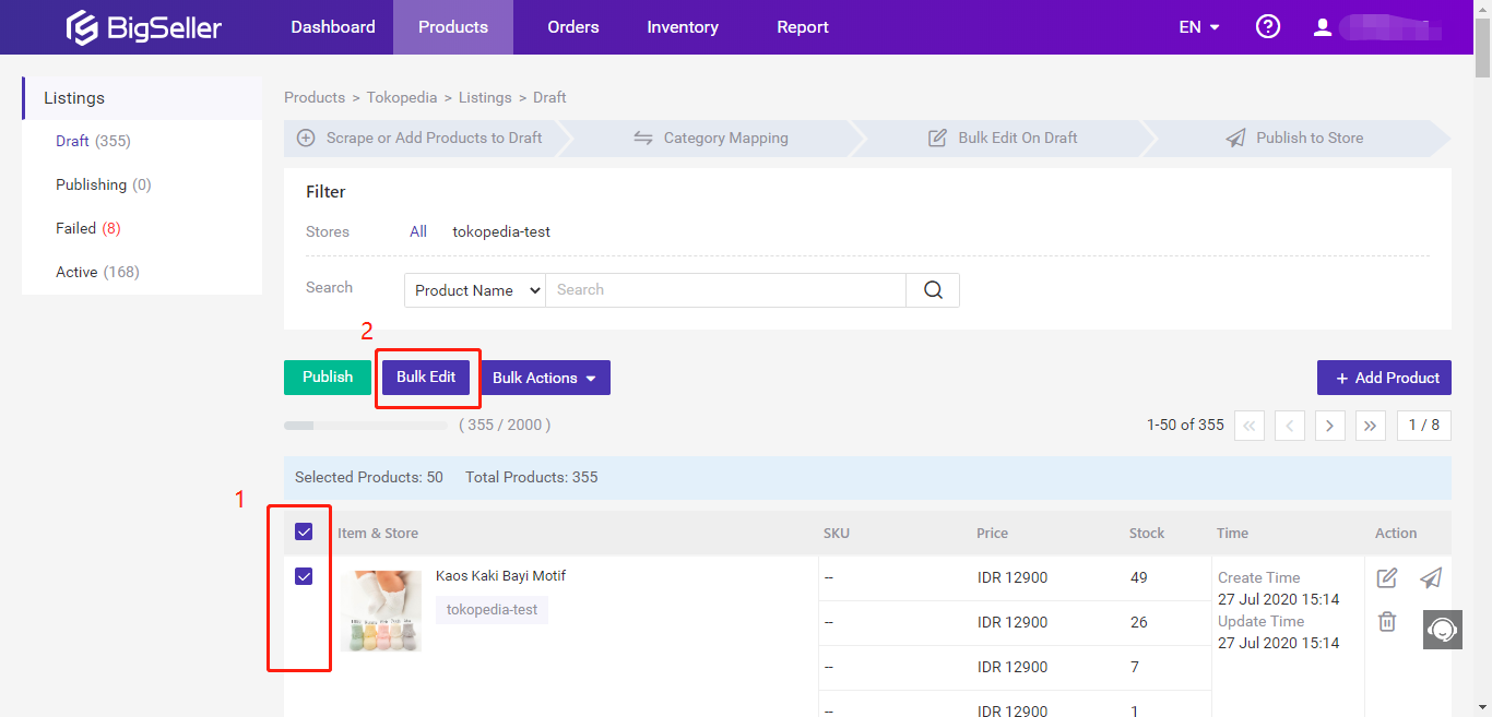 edit product tokopedia in bulk pukal, daftar BigSeller secara percuma, erp percuma free, malaysia, kedai online, shopee, lazada, tiktokshop, sistem erp, erp, boost sales, ecommerce, bigseller, erp percuma senang mudah, easy free erp, shopee store, kedai shopee, online business
