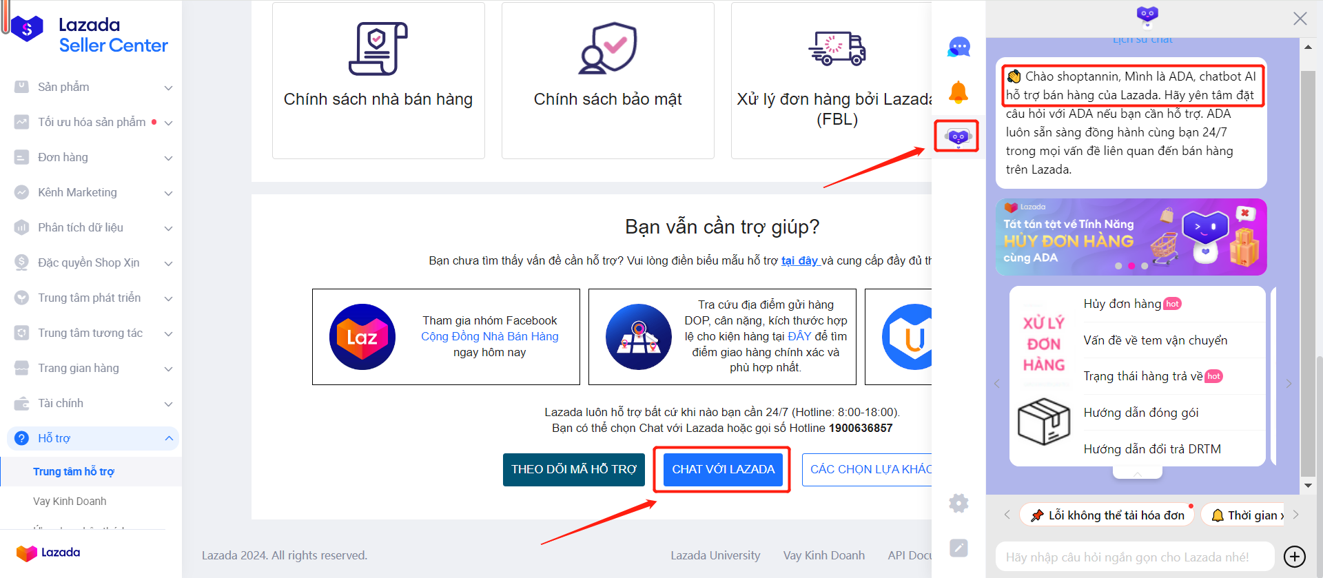 Cách liên hệ tổng đài hỗ trợ khách hàng Lazada