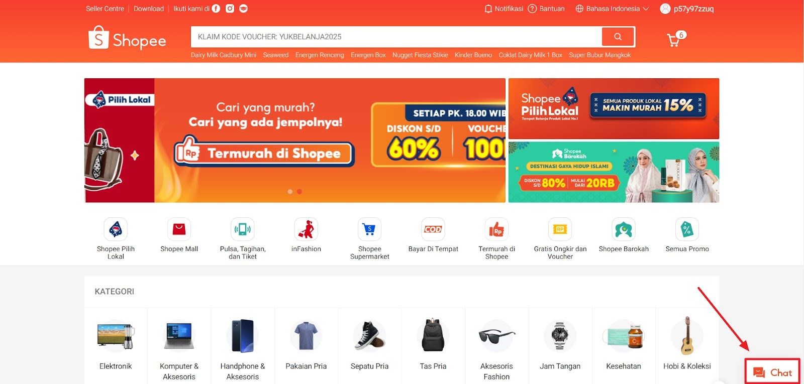 Cara Menghapus Chat di Shopee Melalui Website