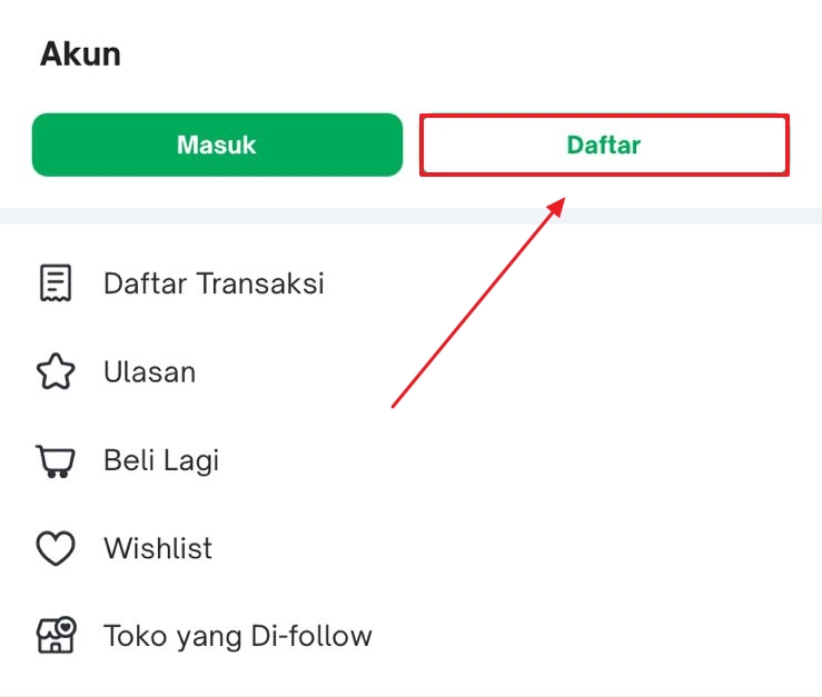 cara buat akun tokopedia