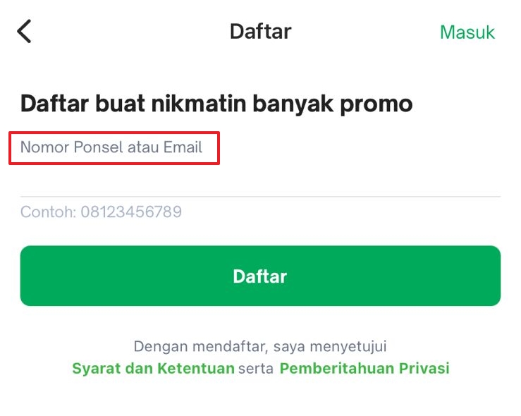 cara buat akun tokopedia