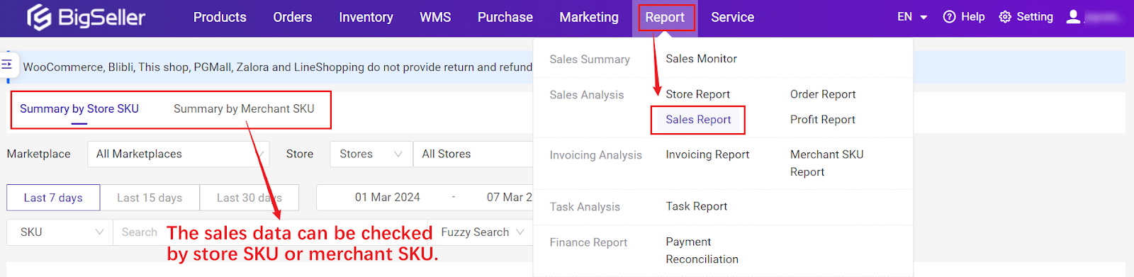 BigSeller Sales Report Tool