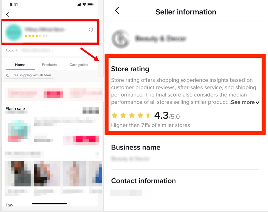 TikTok Store Rating