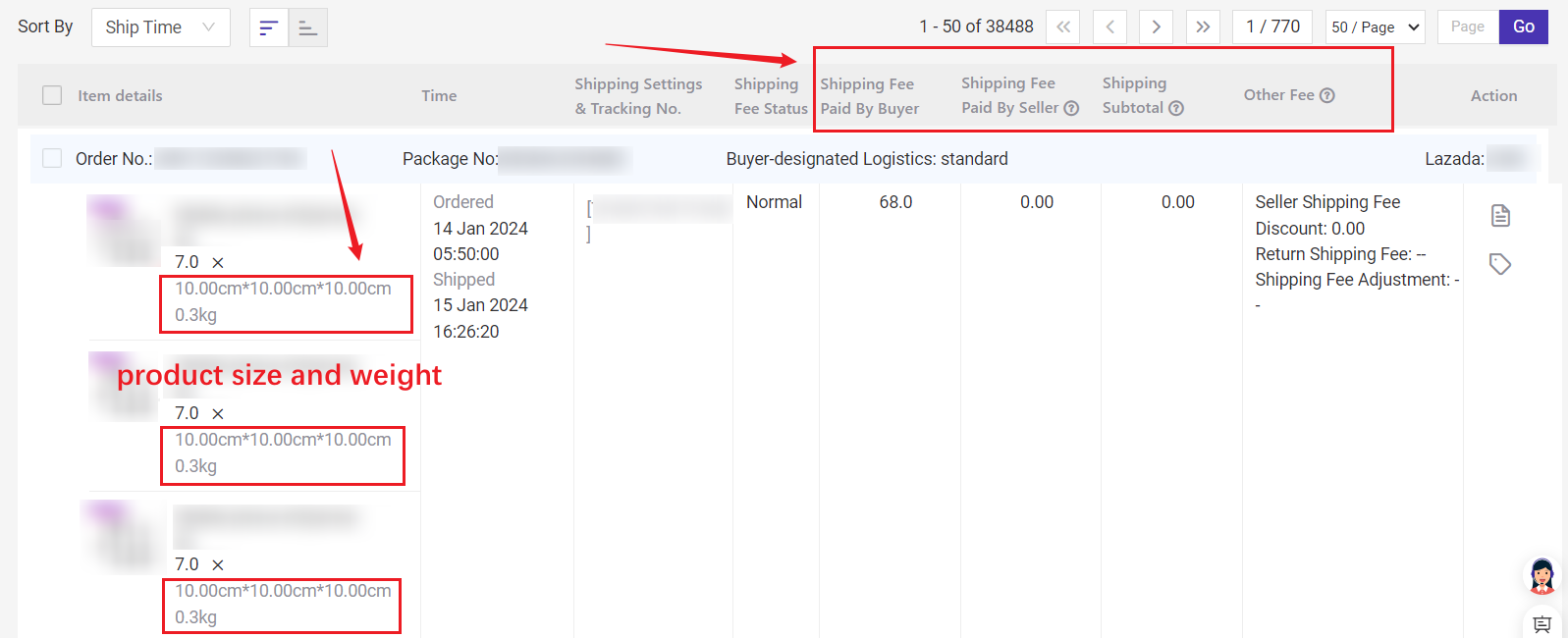 bigseller shipping fee manage