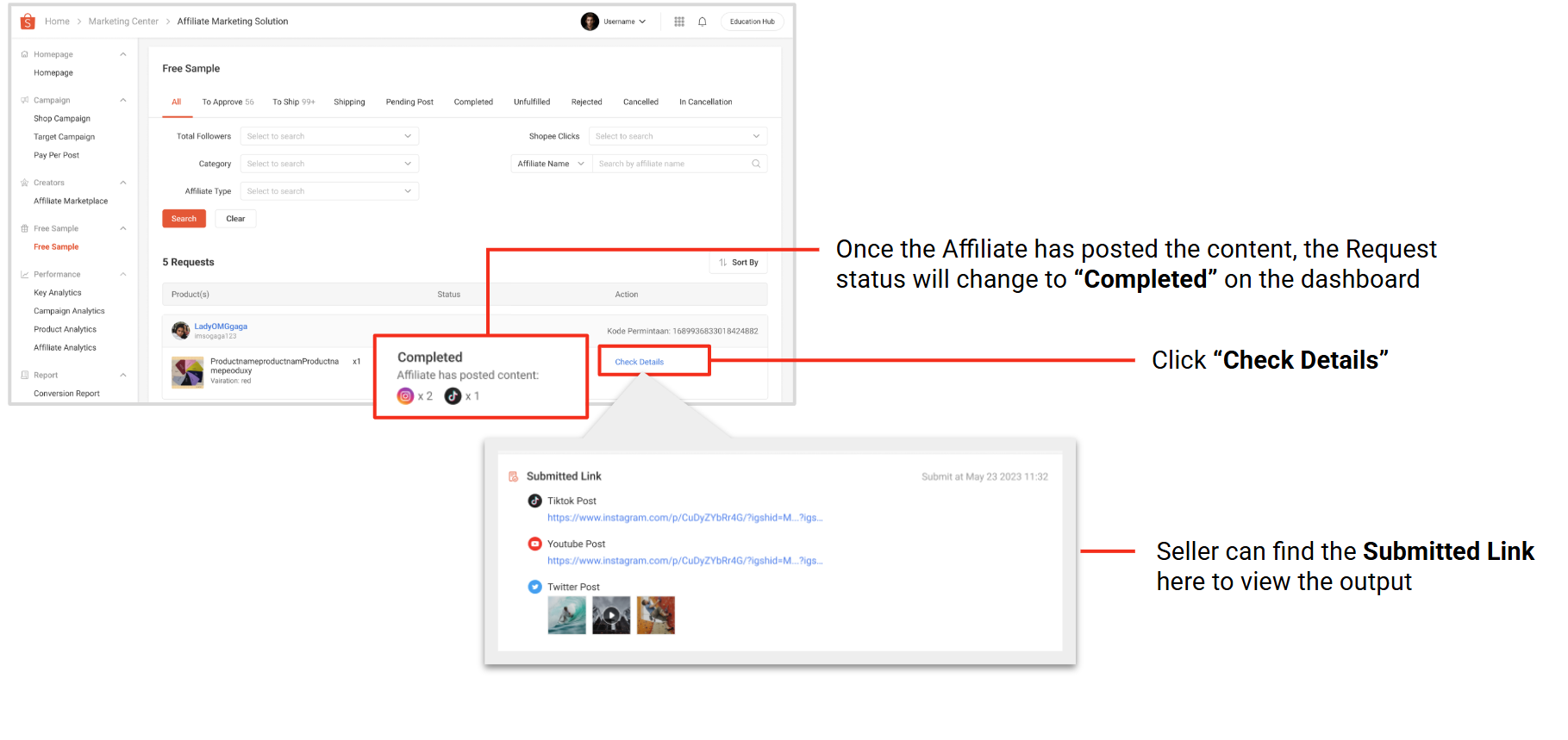 shopee seller free samples6