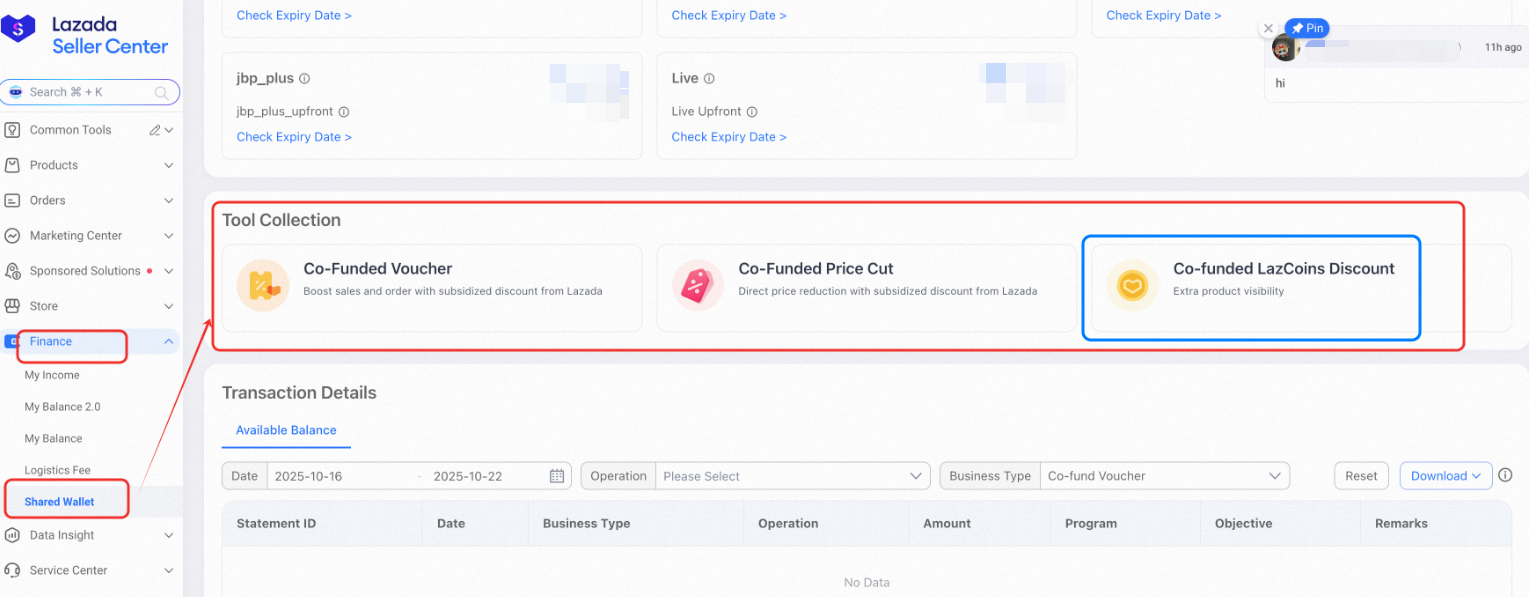 lazada svc co-funded lazcoin2